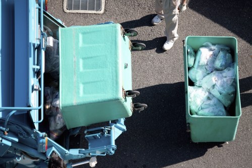 Sorted items ready for recycling and donation